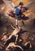 Luca Giordano The Archangel Michael driving the rebellious angels into Hell Spain oil painting artist